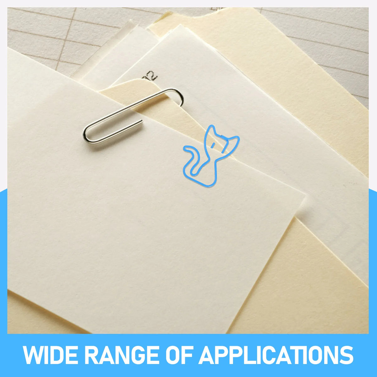 50pcs Cat-Shaped Metal Paper Clips & Bookmark Clips – Multicolor Decorative Paper Clips PLUSH