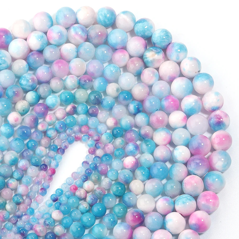 Persian Jade Natural Stone Round Spacer Beads – DIY Jewelry Stone Spacer Beads PLUSH