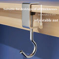 Snap-On Table Edge Hook – Adjustable Nail Free Bag Hanger Desk Bag Hook PLUSH 1pc XL