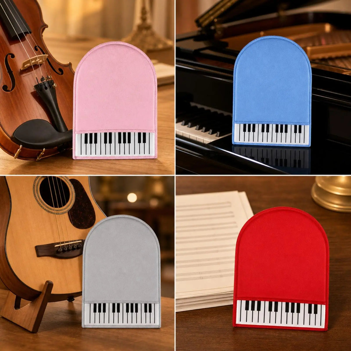 Microfiber Cleaning Glove for Piano Guitar Violin – Lint-Free Instrument Cleaning Glove PLUSH