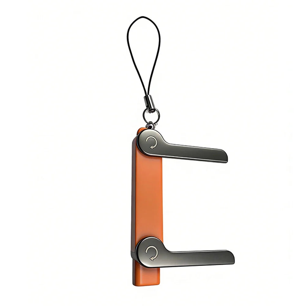 USB-C Flat Charging Cable 240W with Foldable Phone Stand USB-C Charging Cable PLUSH orange