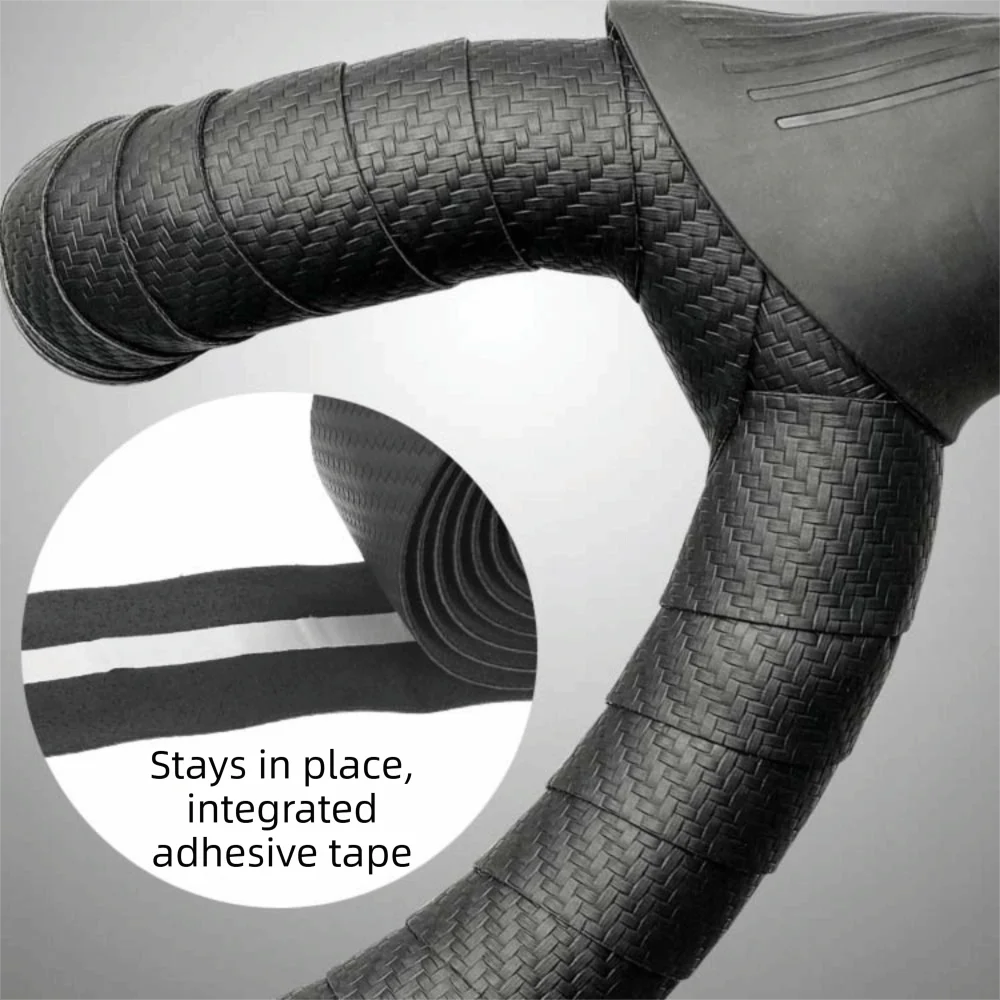 Carbon Fiber Bicycle Bar Tape – Anti-Slip EVA Handlebar Wrap Bicycle Bar Tape PLUSH