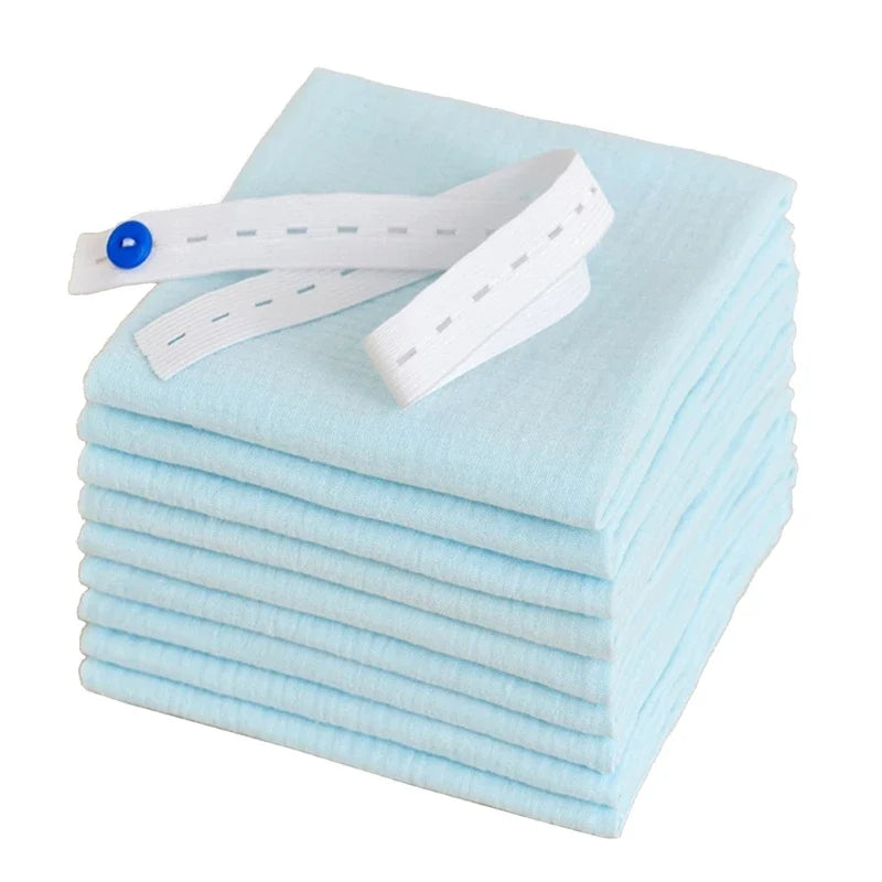 8-Pack 100% Cotton Gauze Diapers for Newborns | Washable Reusable Cloth Diapers PLUSH