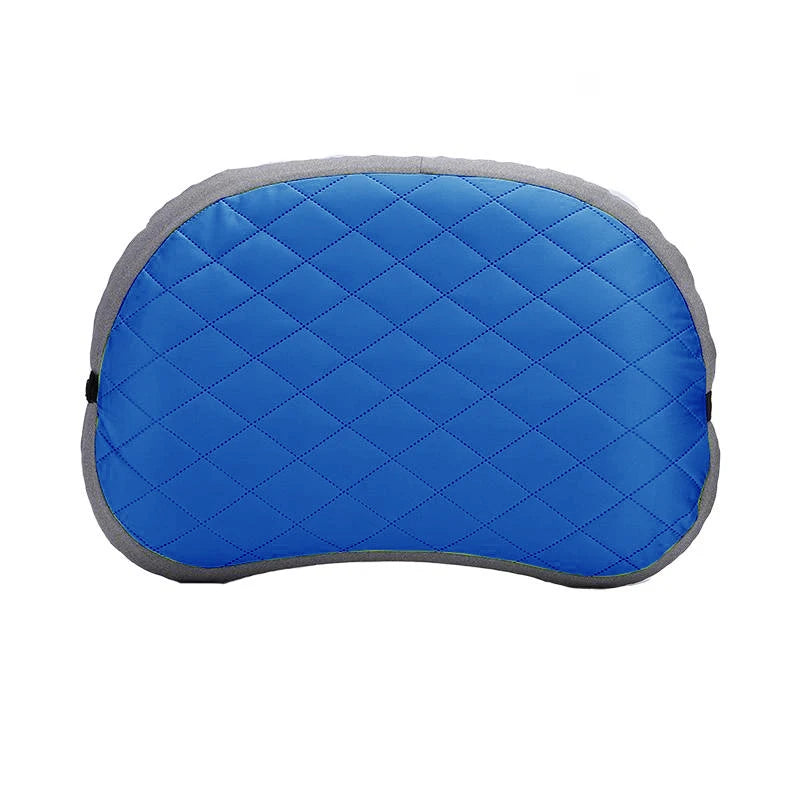 Ultralight Inflatable Camping Pillow – Washable Cover | MEXiZE Inflatable Camping Pillow PLUSH Blue