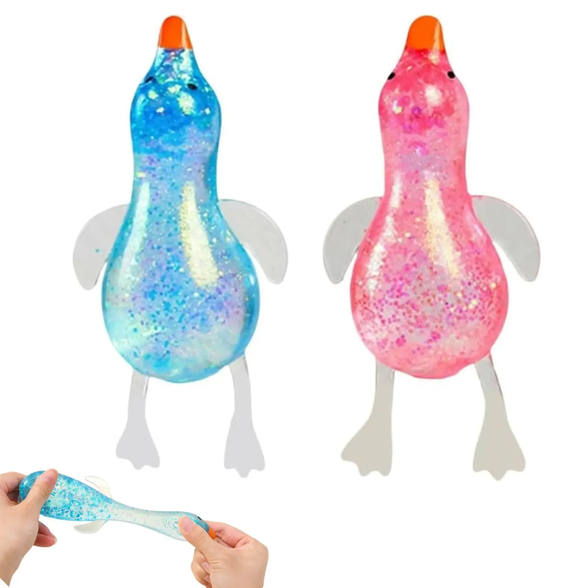 Glitter Duck Squishy Toy – Fun Fidget Goose for Kids & Adults Squishy Fidget Toy PLUSH
