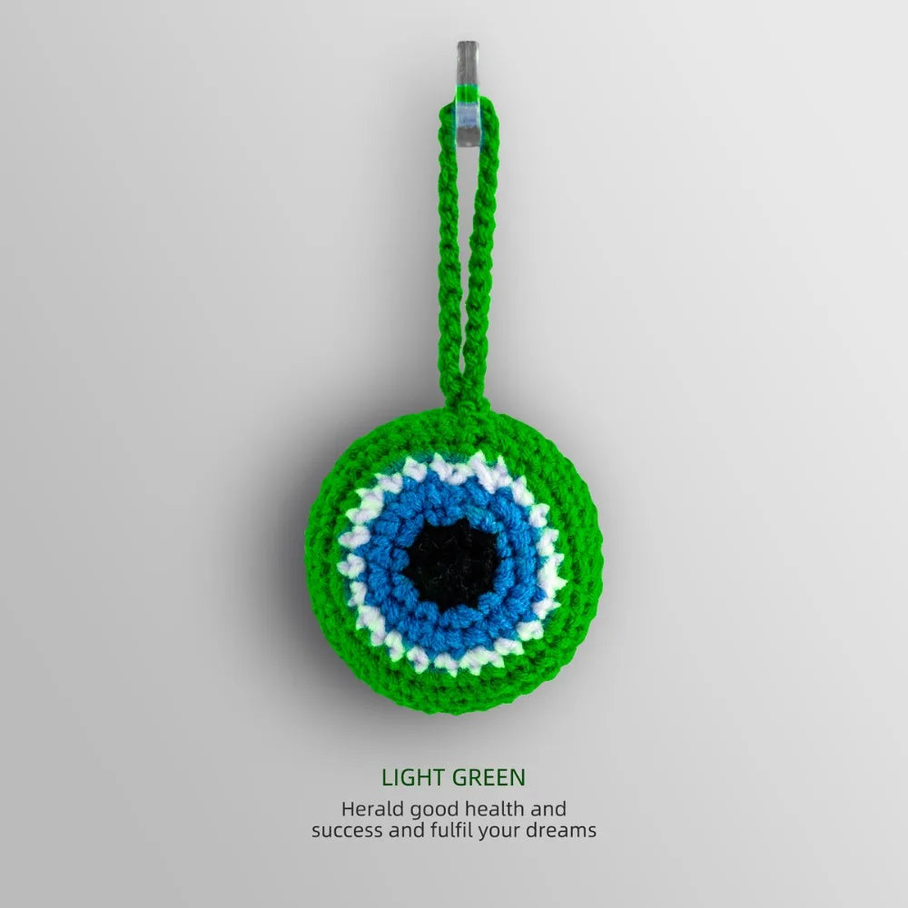 Lucky Eye Keychain Blue Evil Eye Tassel Car Charm Pendant Evil Eye Keychain PLUSH Green