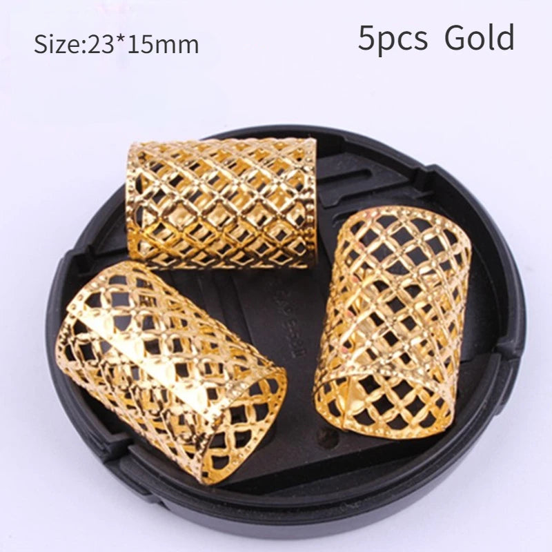 5pcs Dreadlock Beads Hair Cuffs Rings – Colorful Braid Clips Hair Braid Cuffs PLUSH 5pcs NO.4