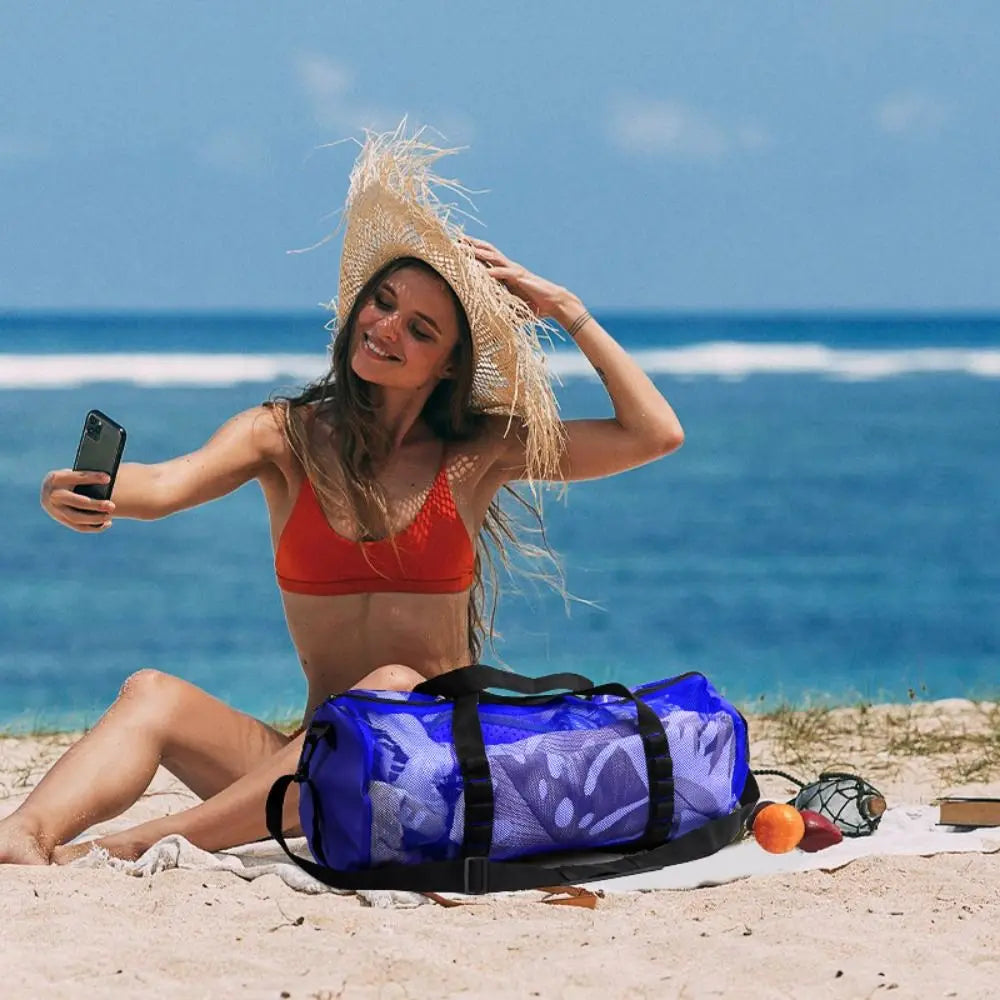 Foldable Mesh Dive Bag – Quick-Dry Oversized Beach & Gym Bag Mesh Dive Bag PLUSH