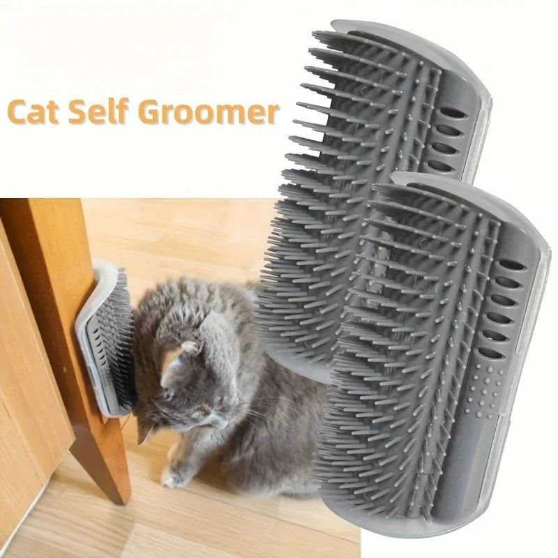 Wall-Mounted Cat Self-Grooming Comb | Easy Install, Space-Saving Cat Grooming Comb PLUSH