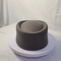 Vintage Pillbox Hat – French Stewardess Formal Hat for Women Pillbox Hat PLUSH Grey