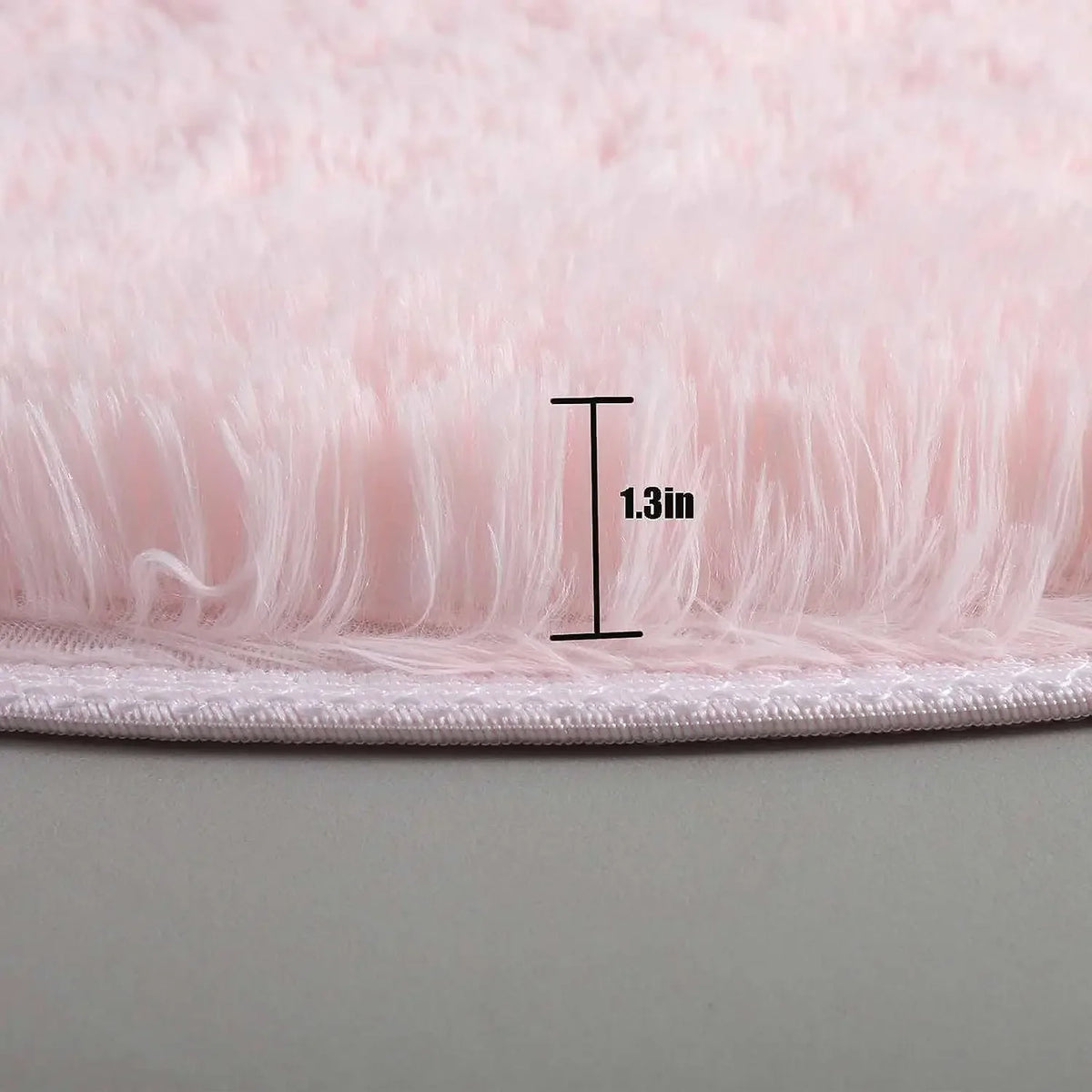 Super Soft Round Plush Rug – Fluffy Thick Pile Floor Mat Plush Area Rug PLUSH