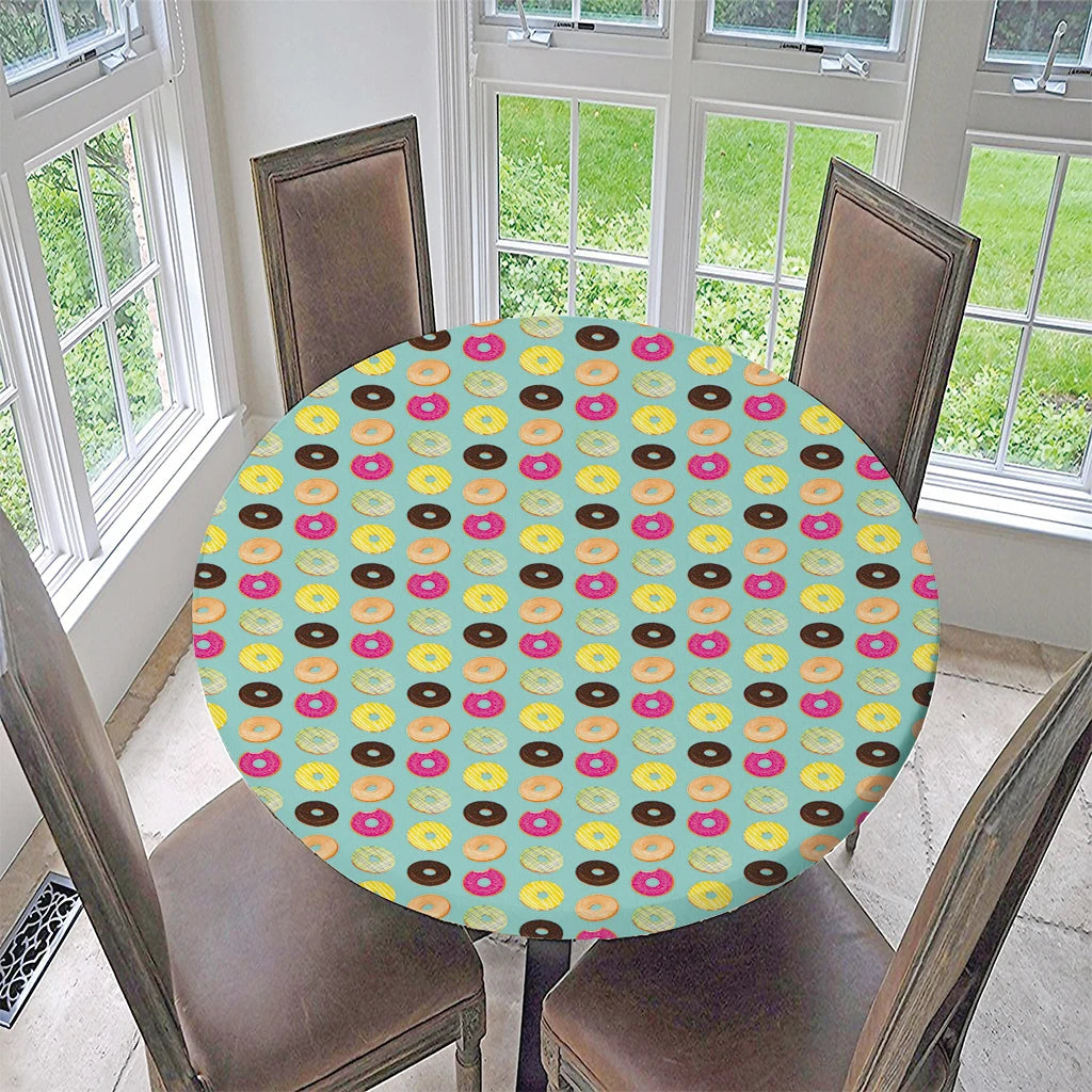 Waterproof Round Elastic Tablecloth – Non-Slip Classic Pattern Round Elastic Tablecloth PLUSH G120cm48Inch