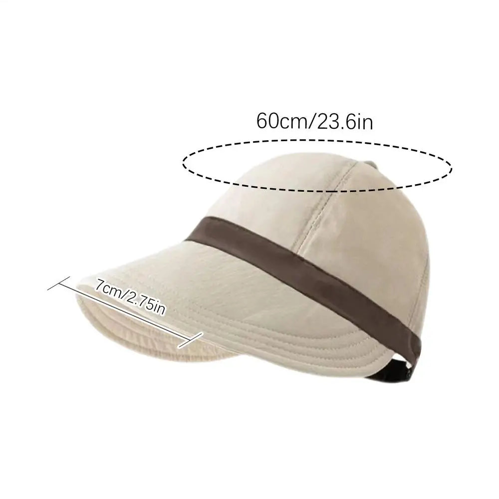 Women's Wide Brim UV Sun Hat – Adjustable Beach Visor Cap Women's Sun Hat PLUSH cream colored