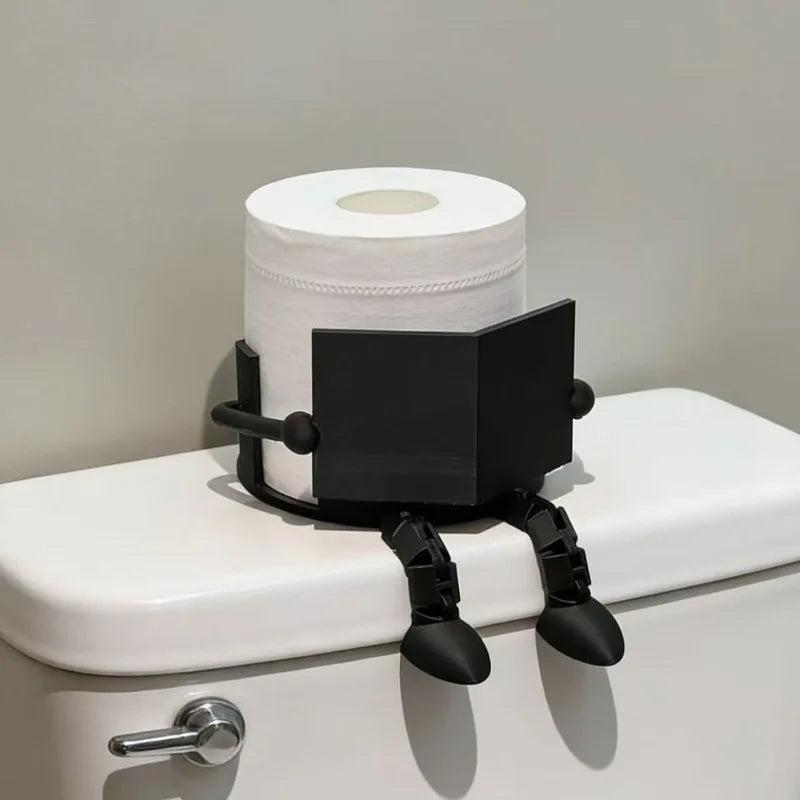 2-Pack Book-Shaped Toilet Paper Holders – Black & White Toilet Paper Holder PLUSH