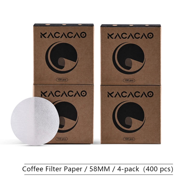 KACACAO Espresso Paper Filters 51/53/58mm – 100pcs Puck Screen Espresso Filter Paper PLUSH 58mm-400pcs