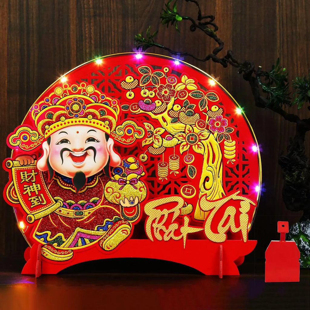 Caishen Nodding Head 2026 Chinese New Year Table Decoration Holiday Table Decoration PLUSH