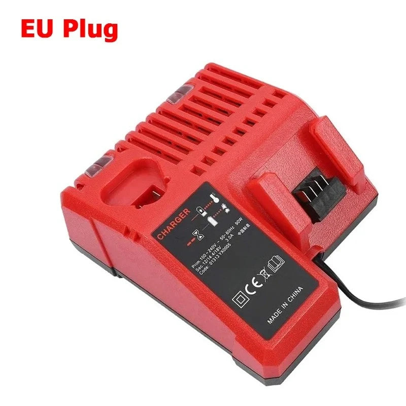 ZWINCKY Milwaukee M12 M14 M18 Li-ion Battery Charger 12V–18V Battery Charger PLUSH EU Plug