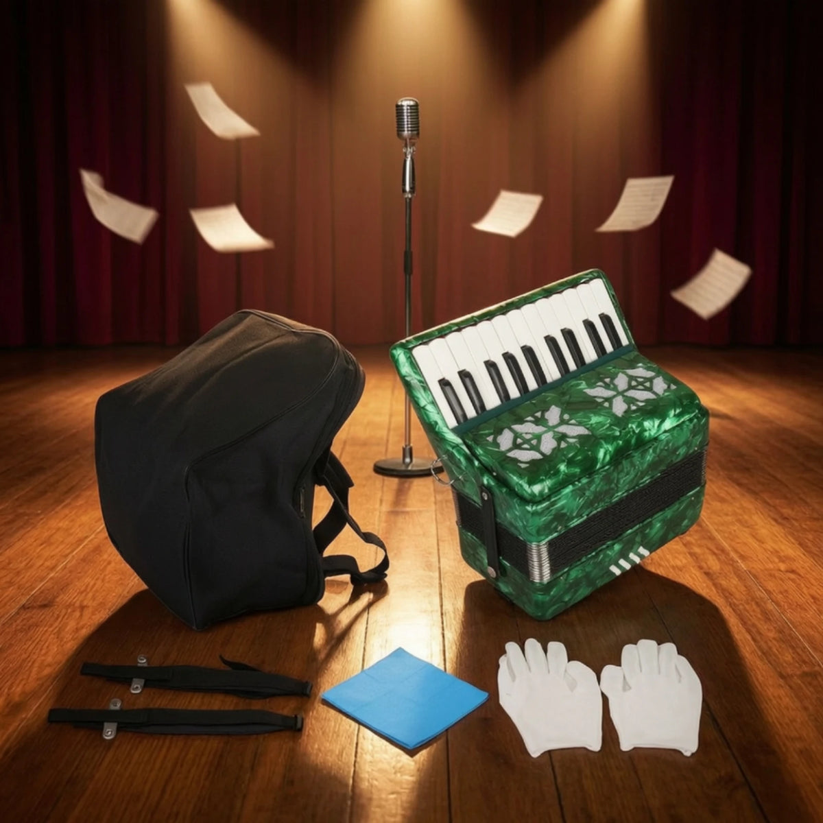 Piano Accordion for Beginners – 22 Keys, 8 Bass & Carry Bag Piano Accordion PLUSH