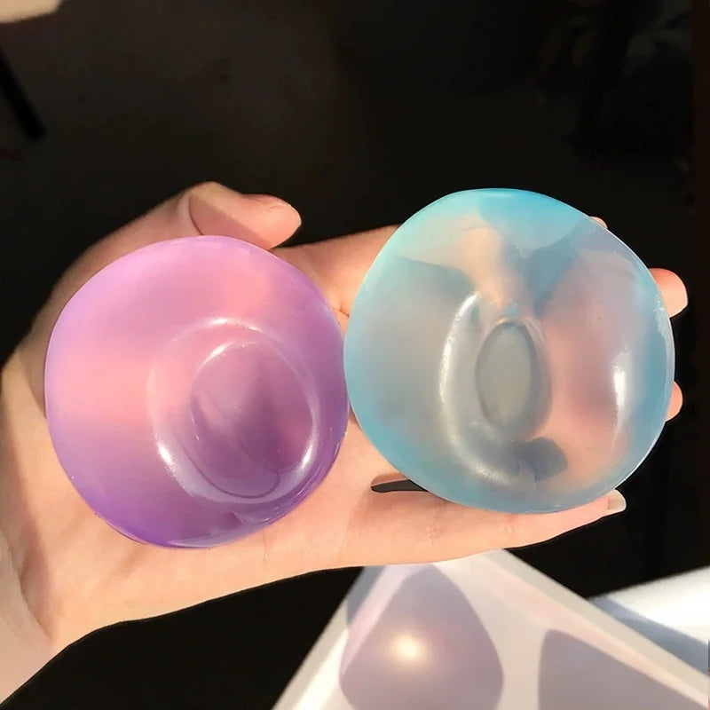 Maltose Mochi Squishy Fidget Ball – Soft Transparent Stress Toy Squishy Fidget Toy PLUSH