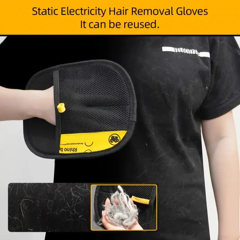 Large Pet Hair Removal Grooming Gloves for Cats & Dogs Pet Grooming Glove PLUSH