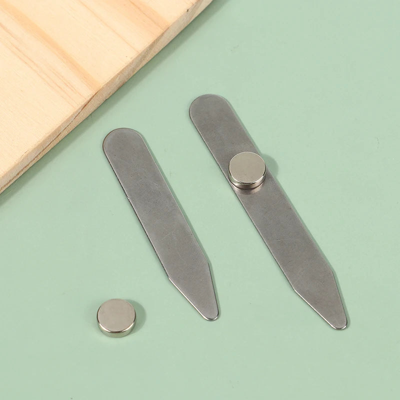 Stainless Steel Collar Stays for Men – 3 Pairs, 3 Sizes Collar Stays PLUSH