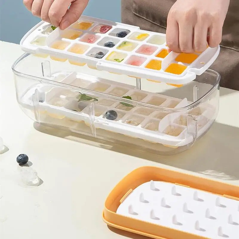 2-in-1 Silicone Ice Cube Tray with Lid & Storage Box Ice Cube Tray PLUSH