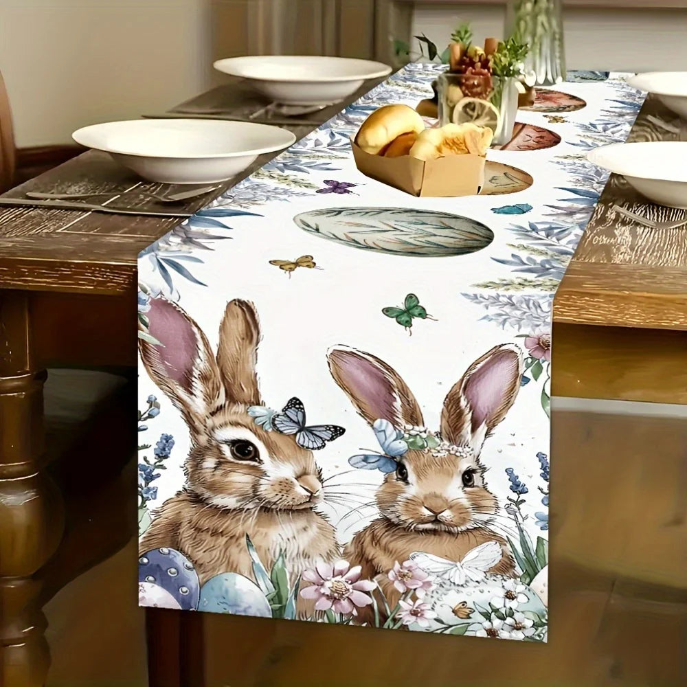 Easter Tablecloth Polyester Table Runner – Parties & Gatherings Holiday Table Runner PLUSH