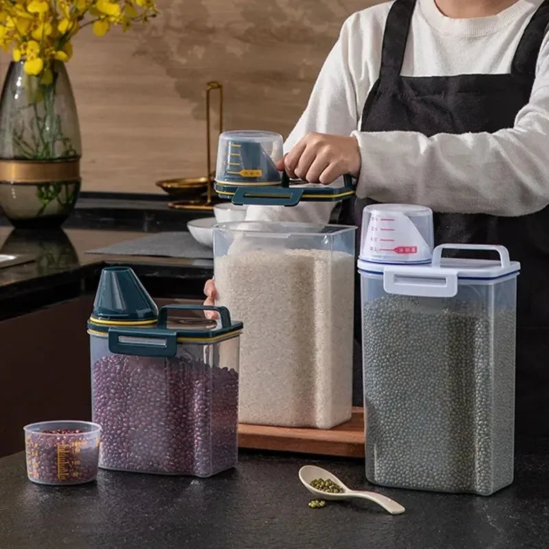 Pet Food Storage Container with Measuring Cup – Sealed Jar Pet Food Container PLUSH