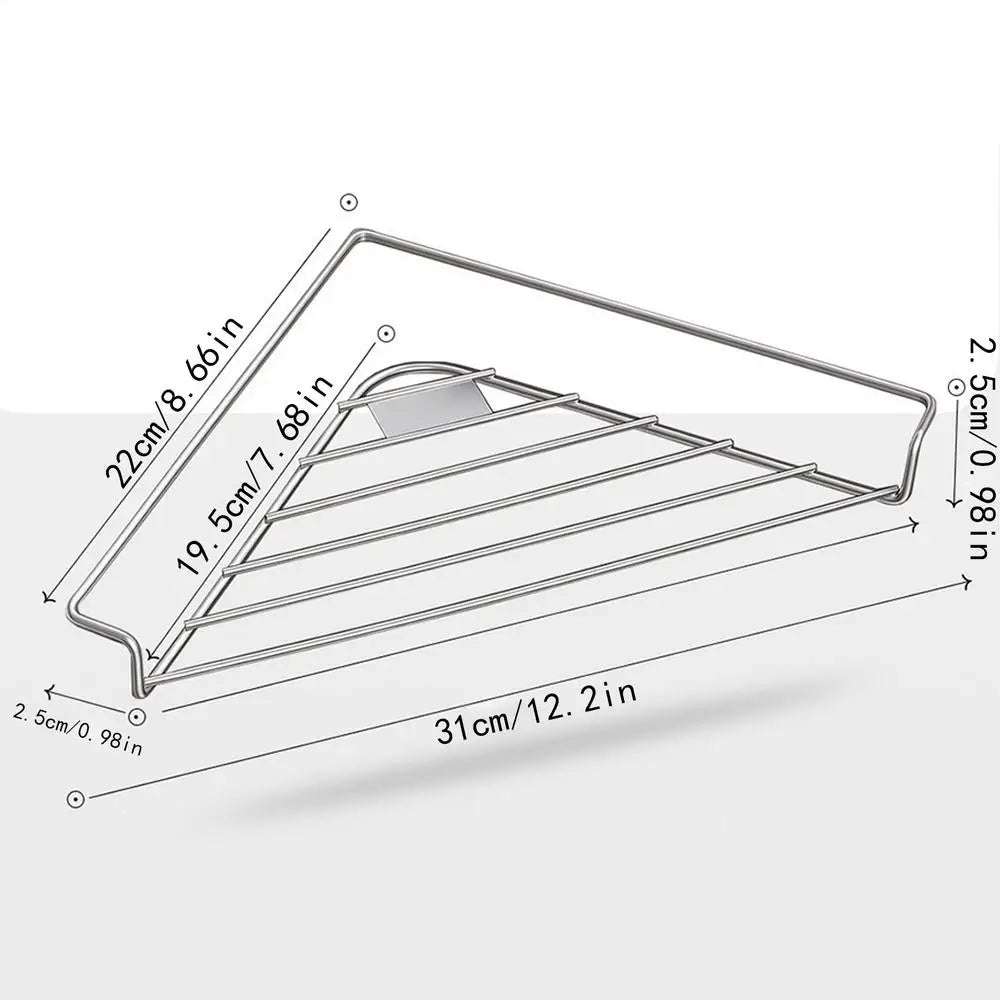 Triangle Corner Dish Drying Rack – Stainless Steel Sink Organizer Dish Drying Rack PLUSH 1PC