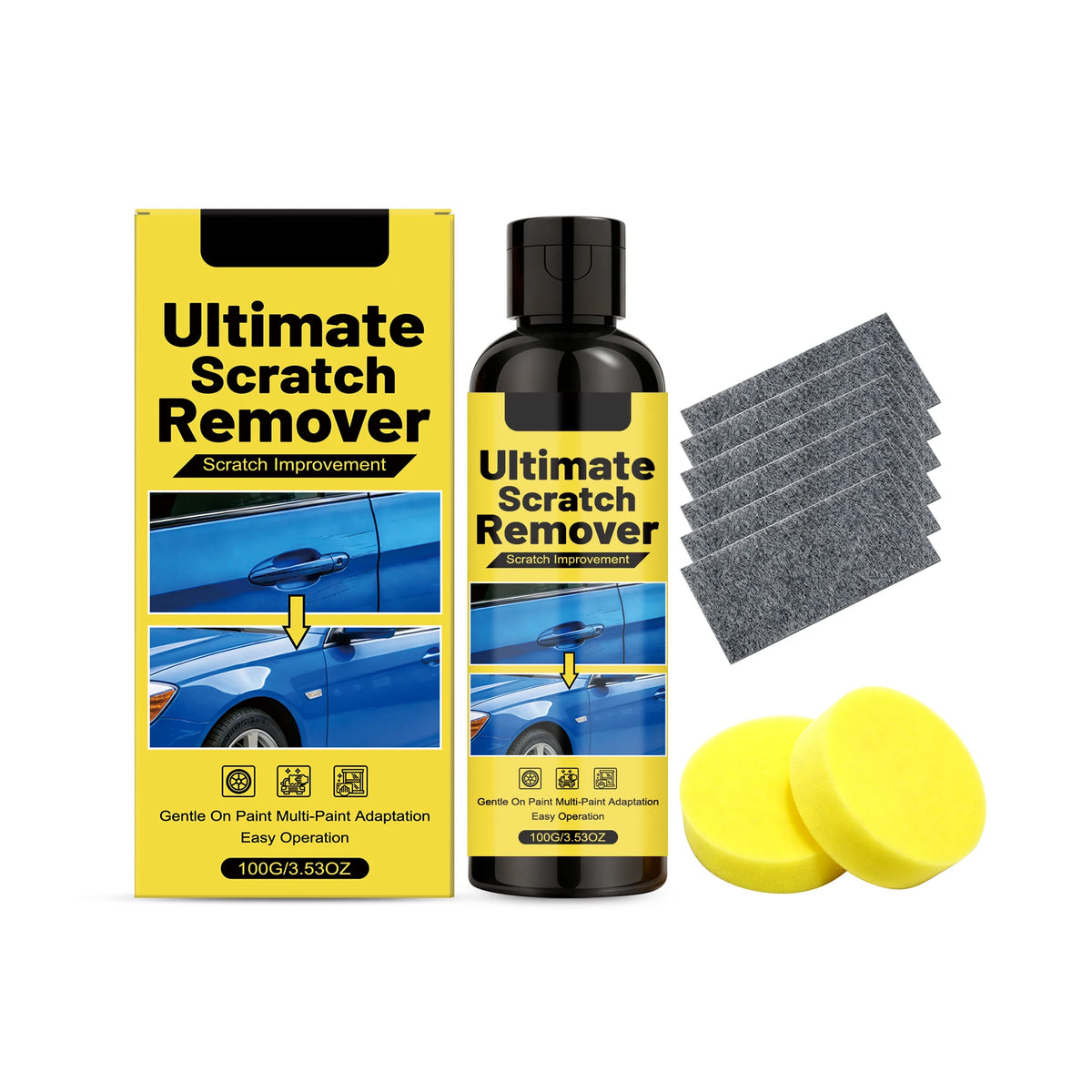 Car Paint Scratch Remover Polishing Paste Kit – 100g Car Polish Kit PLUSH 1SET