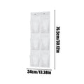 6-Grid Mesh Hanging Wall & Door Organizer – Storage Bag Hanging Wall Organizer PLUSH White