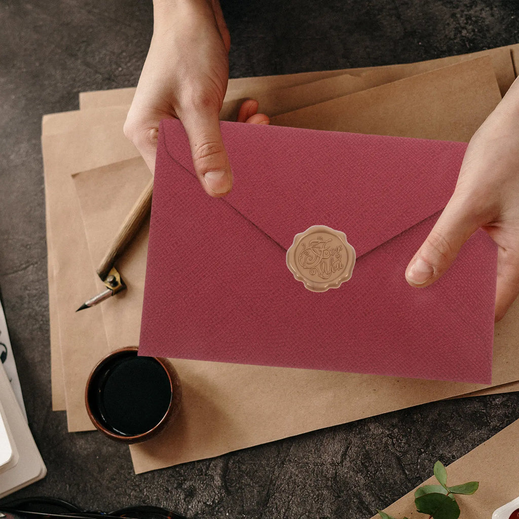 Luxury Paper Envelope & Letter Kit 2 Sets | Invitations Stationery Envelope Kit PLUSH