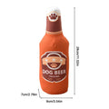 Beer Bottle Squeaky Plush Dog Toy – Interactive Chew Toy Squeaky Dog Toy PLUSH Brown 1PC