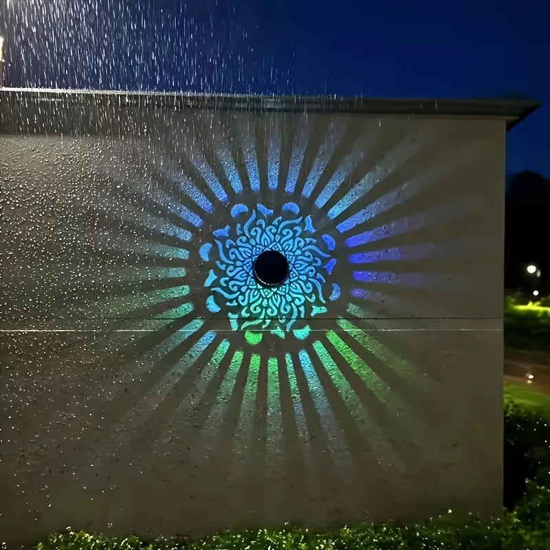 Solar Mandala Sunflower Wall Light – Outdoor Garden Decor Solar Wall Light PLUSH