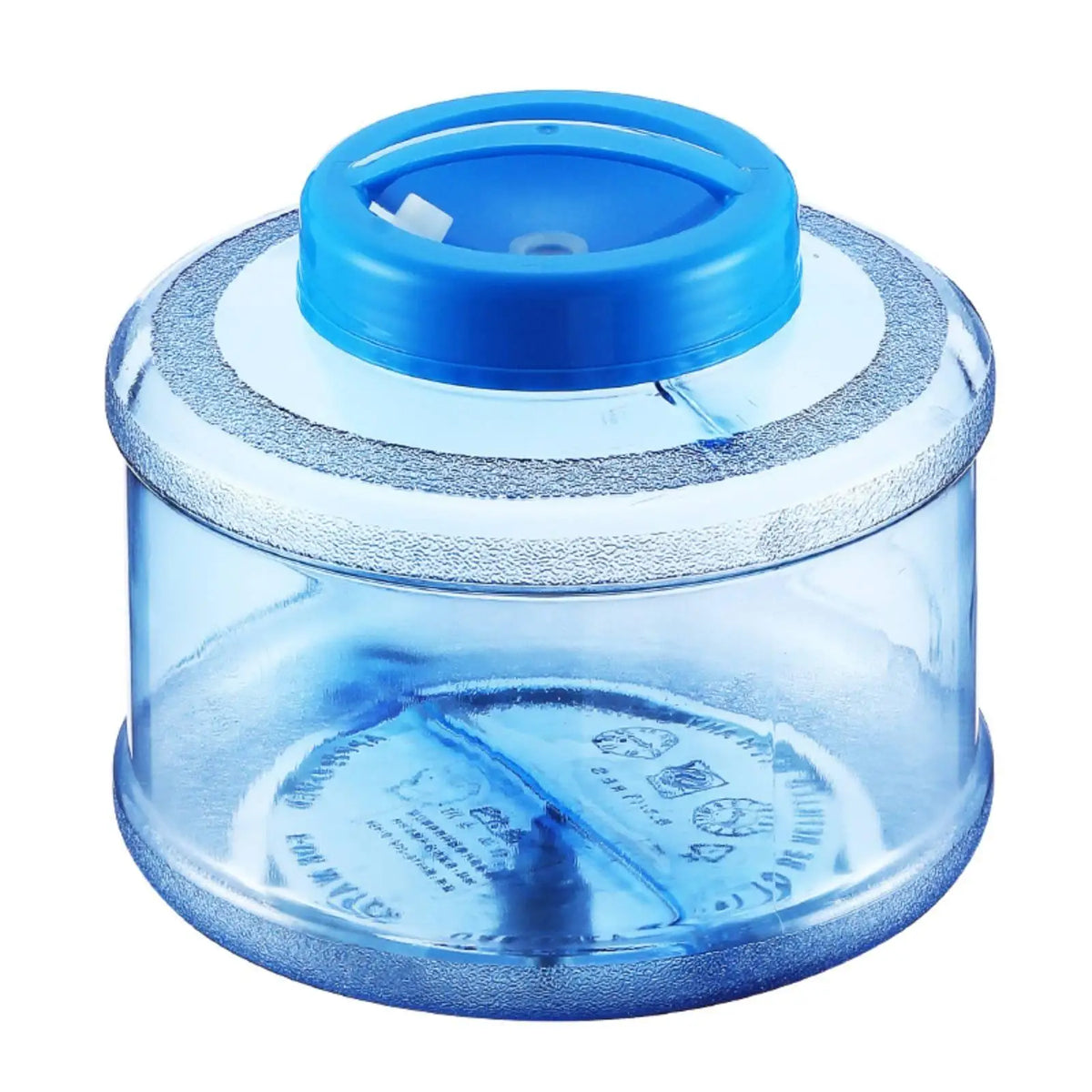 Flat Round Water Container with Lid – Compact Tea Table Storage Water Storage Container PLUSH