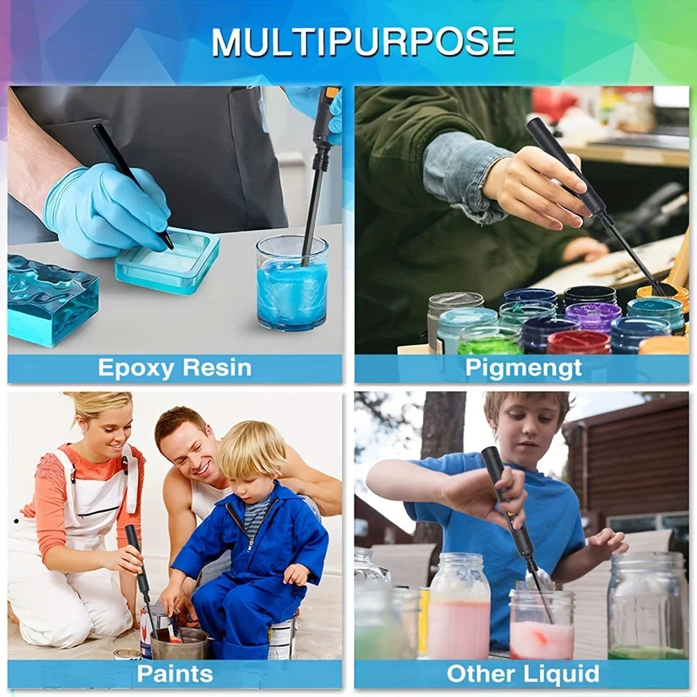 Resin Mixer Paddle – Epoxy & Paint Stirrer Drill Attachment Drill Mixer Attachment PLUSH