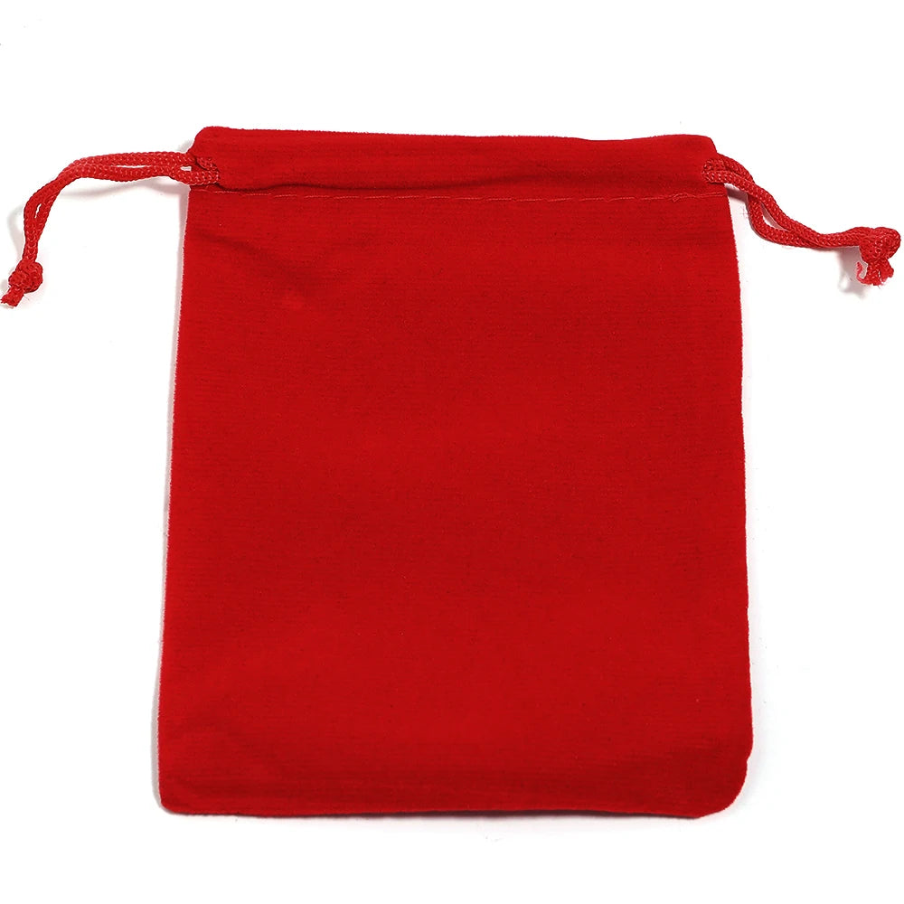 Velvet Drawstring Jewelry Pouches Gift Bags 5-10pcs Jewelry Packaging Pouch PLUSH Red 10x15mm 5pcs