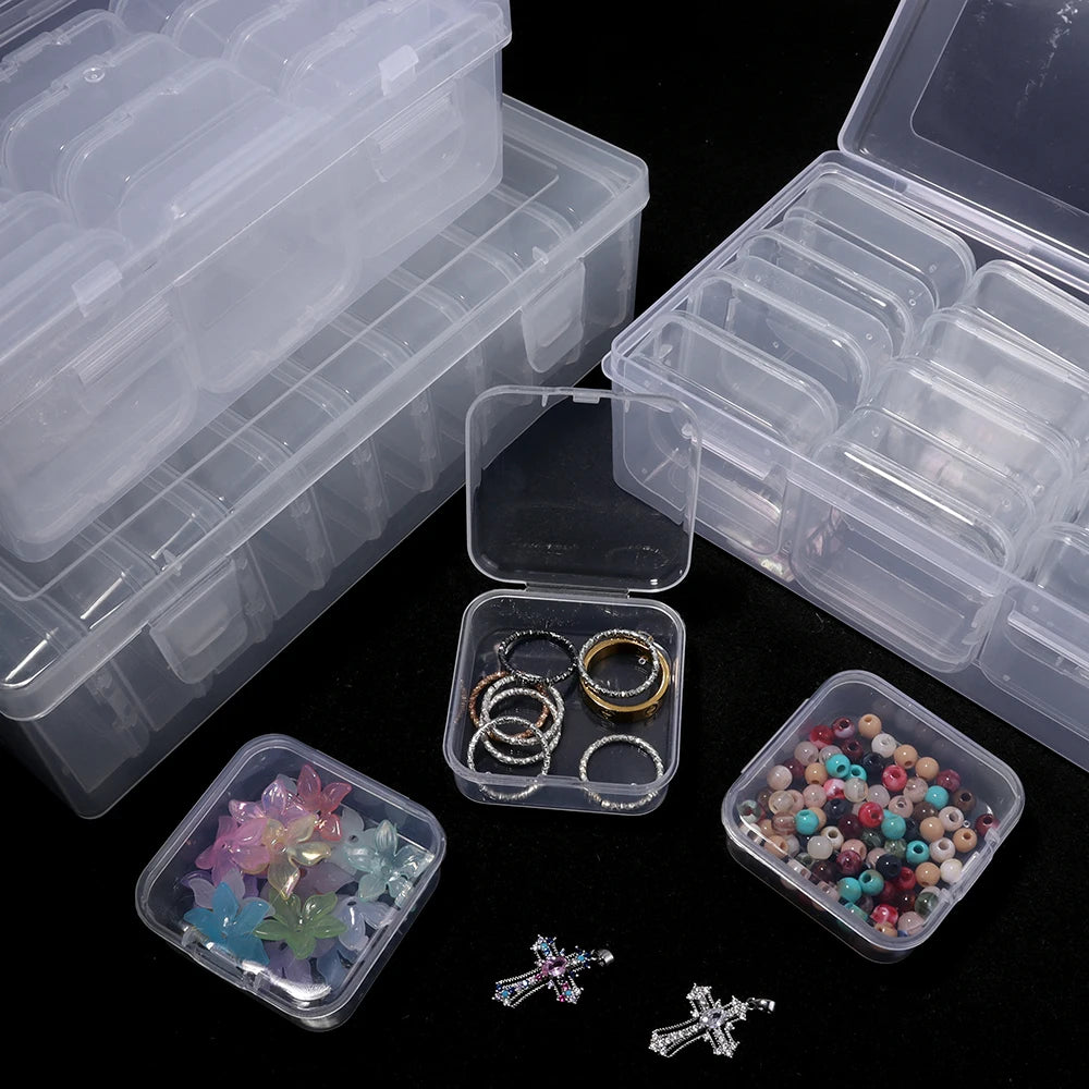 Mini Dustproof Plastic Storage Box – Jewelry & Bead Organizer Plastic Storage Box PLUSH