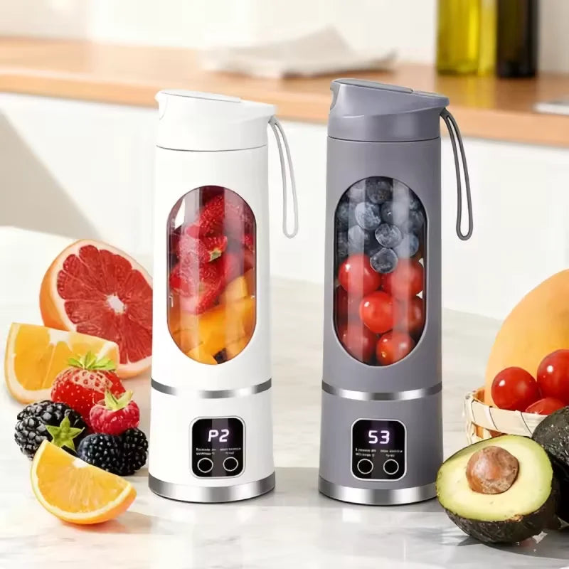 Portable USB Rechargeable Blender 450ml – 10 Blade Juicer Cup Portable Blender PLUSH