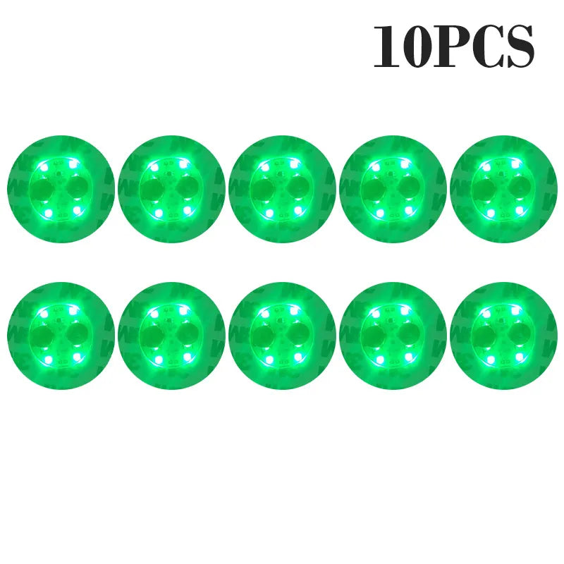 150pcs LED Luminous Coaster Stickers for Bar, Drinks & Bottles LED Party Coasters PLUSH Green-10PCS 6cm