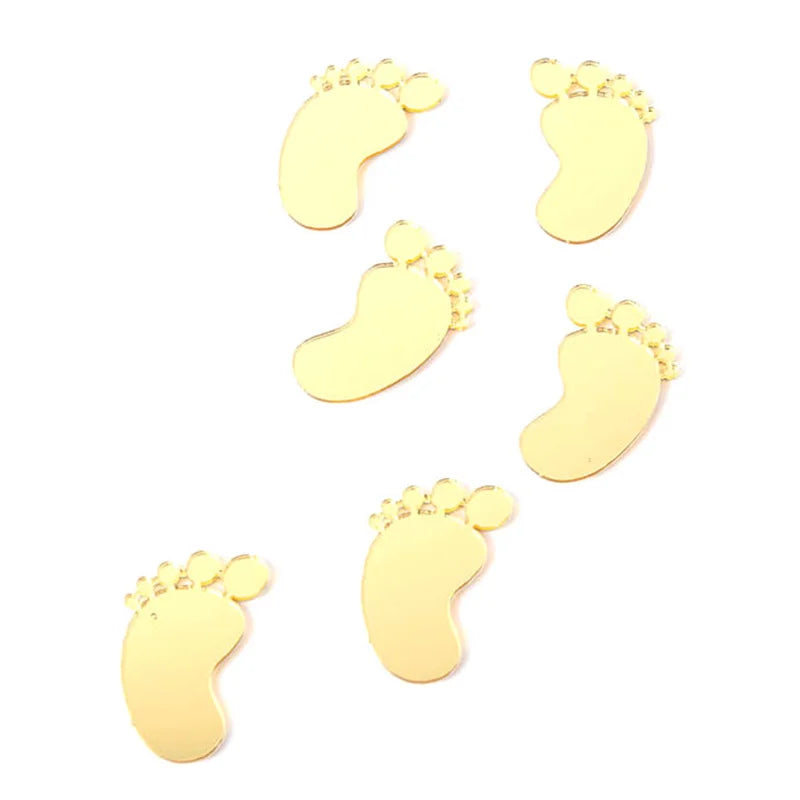 6pcs Baby Feet Acrylic Cake Toppers – Baby Shower & Birthday Acrylic Cake Topper PLUSH
