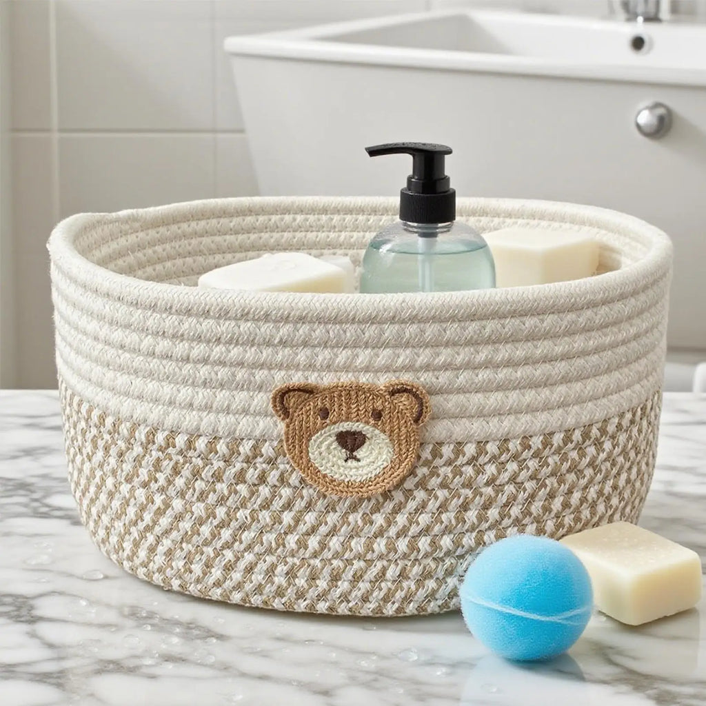 Woven Rope Storage Basket – Multifunctional Organizer Bin Woven Storage Basket PLUSH