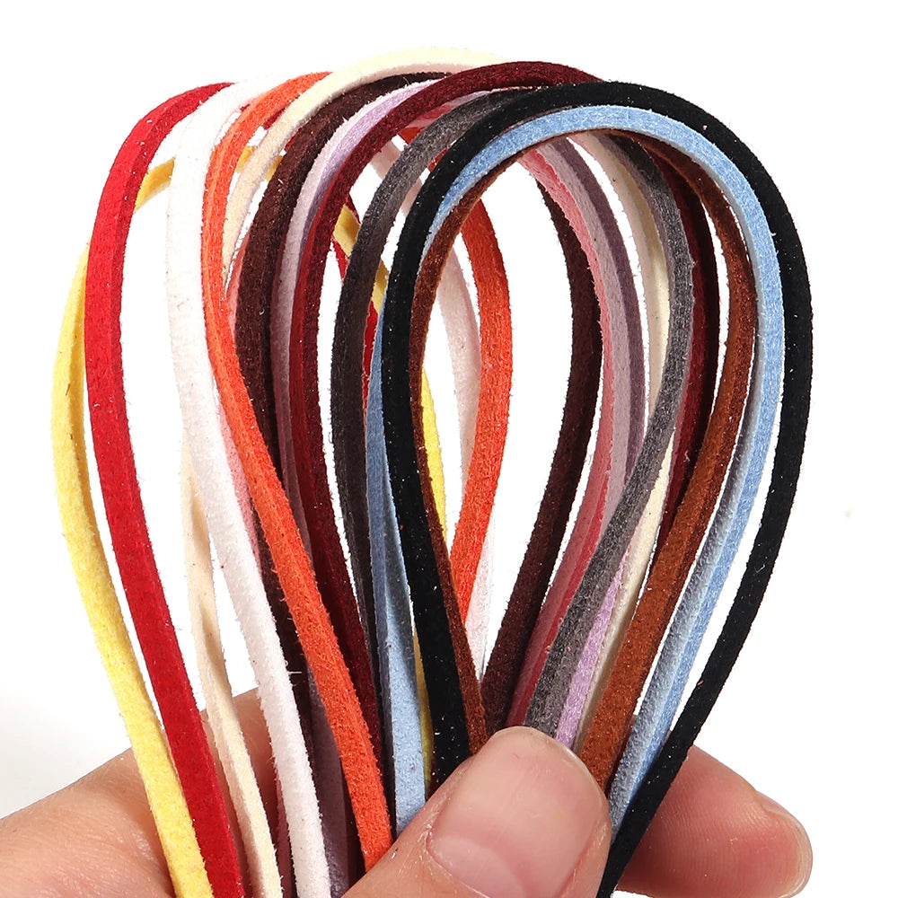 10pcs Multicolor Faux Suede Flat Cord 2.5mm – DIY Jewelry Making Jewelry Craft Cord PLUSH