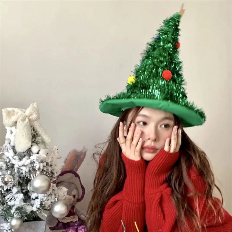 Mini Christmas Tree Hat Headbands – Holiday Photo Props Set Holiday Headband Set PLUSH