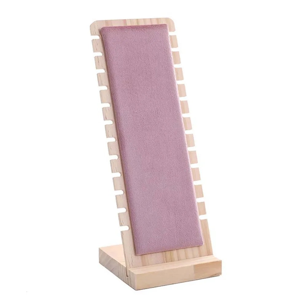 Wooden Jewelry Display Stand – Necklace & Bracelet Organizer Jewelry Display Stand PLUSH Pink
