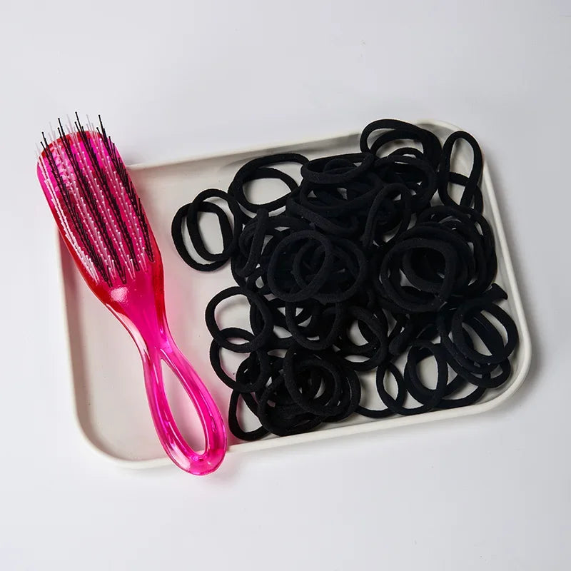 Japanese Anti-Static Hair Brush & Massage Comb Set w/ Hair Ties Hair Brush Set PLUSH