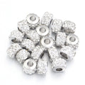 20pcs Rhinestone Ball Spacer Beads Large Hole DIY Jewelry Rhinestone Spacer Beads PLUSH WH 7x5mm hole 3mm