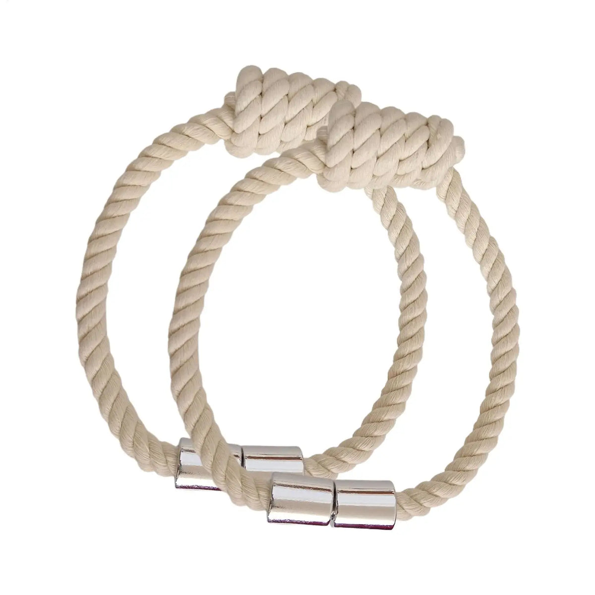 Magnetic Curtain Tiebacks 2 Pack – Rope Holdbacks for Drapes Curtain Tiebacks PLUSH