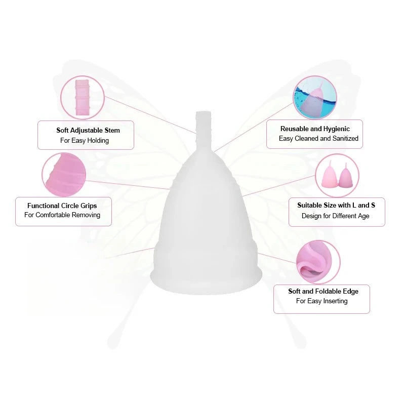 XceeFit Medical Grade Silicone Menstrual Cup S & L Menstrual Cup PLUSH