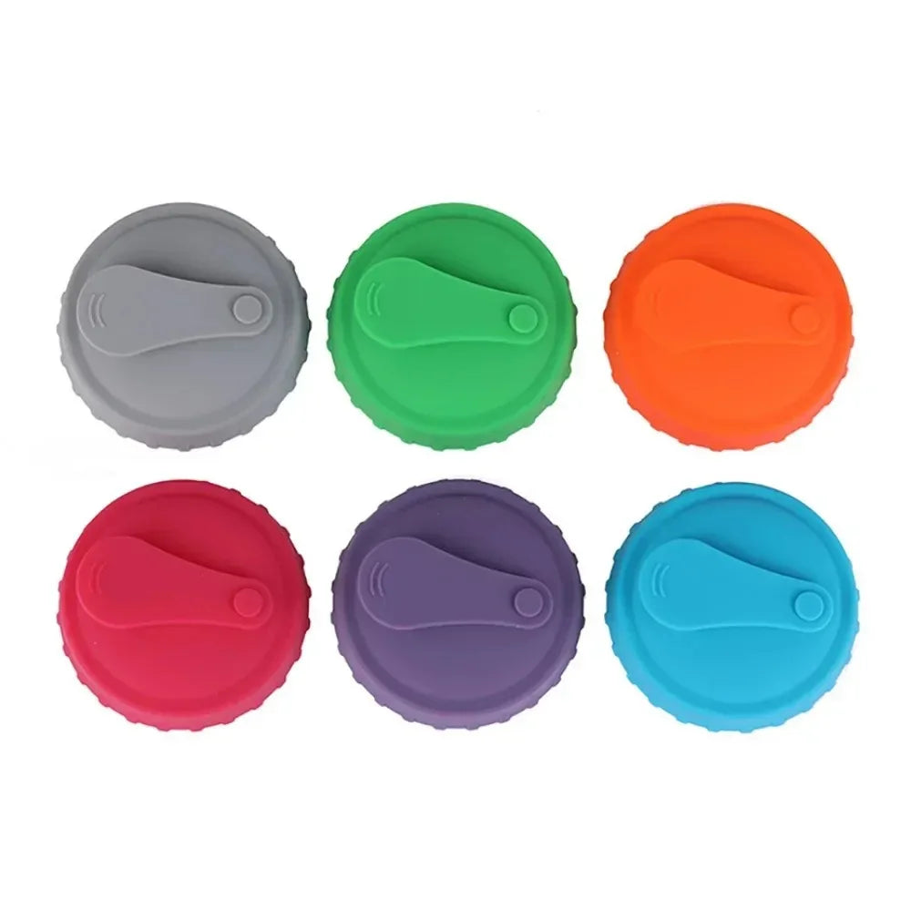 Reusable Silicone Soda Can Lid – Beer & Drink Can Stopper Silicone Can Lid PLUSH 6Pcs